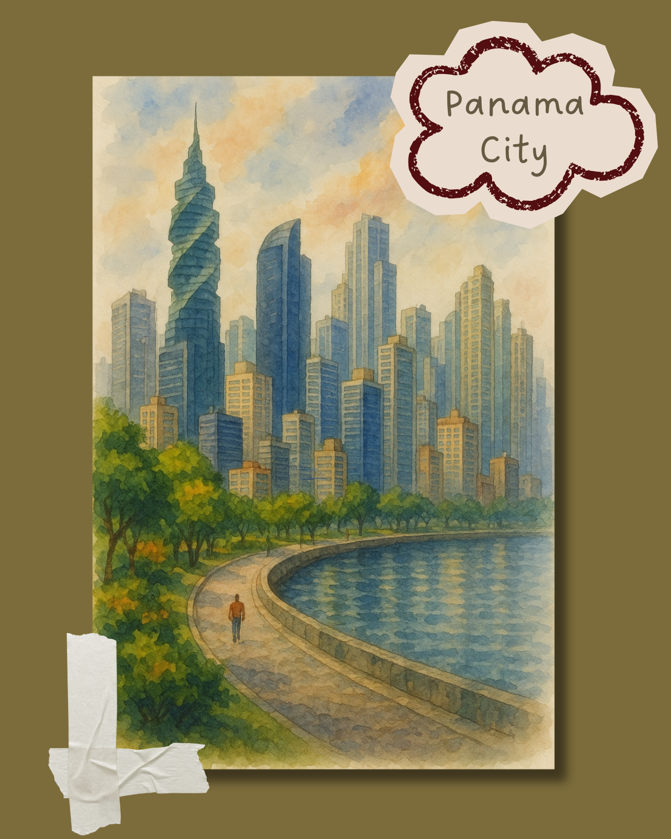 Panama City, PA - A5 Print