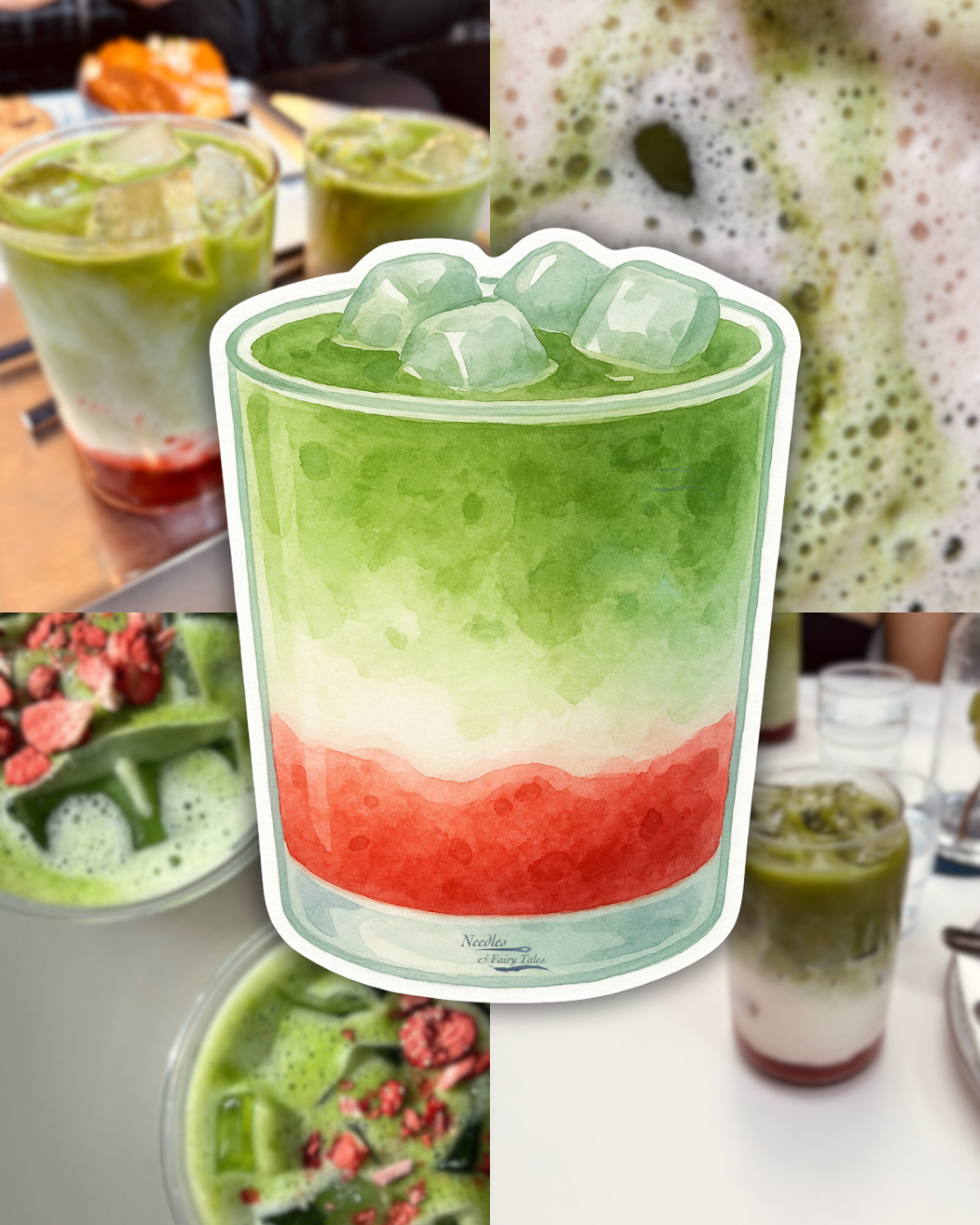 Strawberry Matcha - Sticker