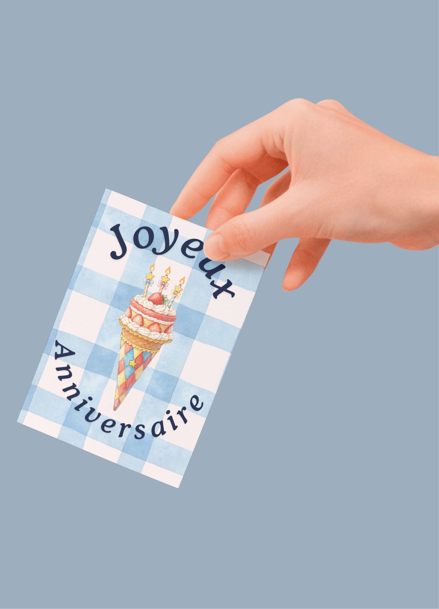 Ice Cream Cone Joyeux Anniversaire - Postcard