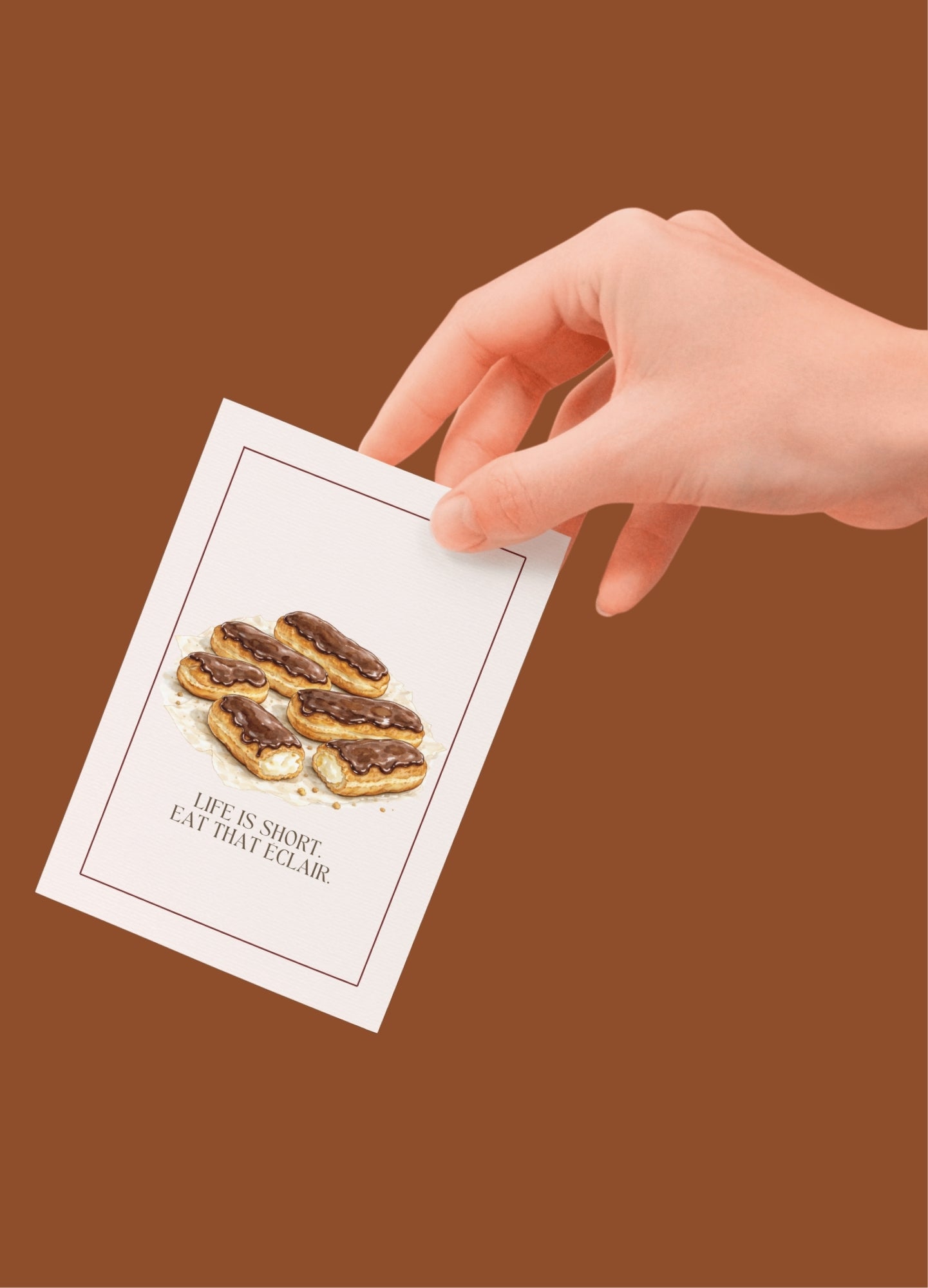 Life is Short, Eat That Éclair - Postcard