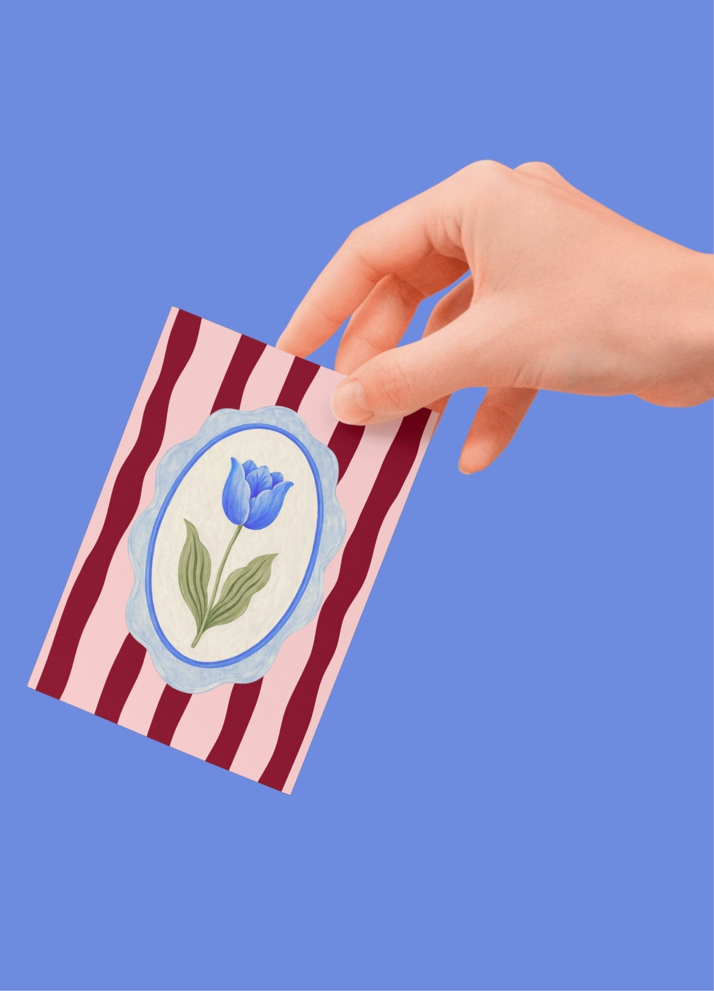 Blue Tulip - Postcard