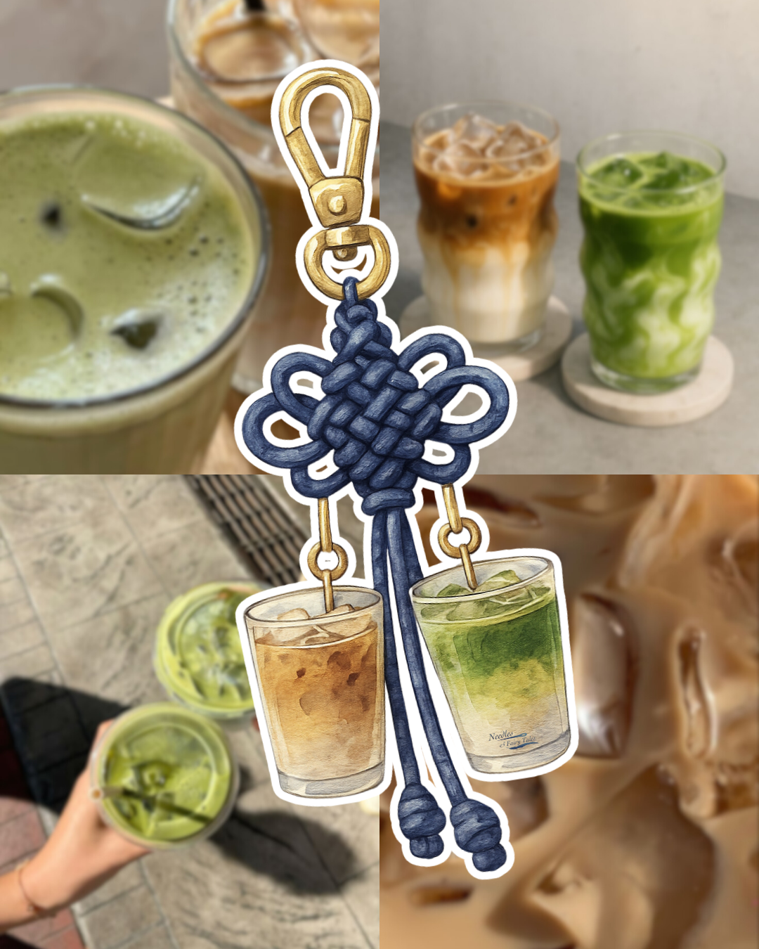 Good Luck Knot Drinks Keychain - Sticker