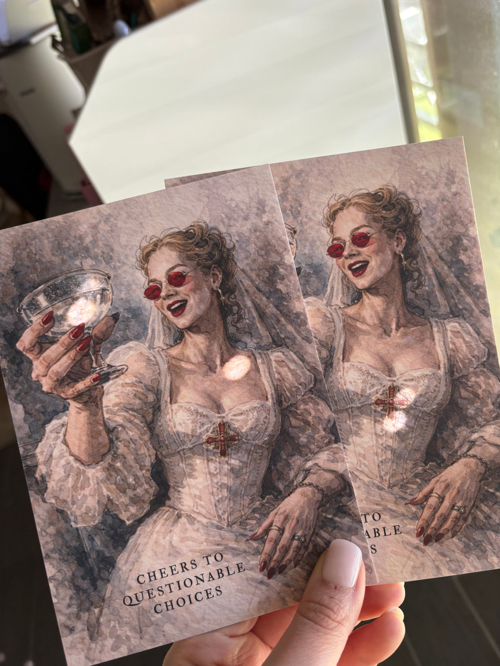 Cheers to Questionable Choices - Postcard