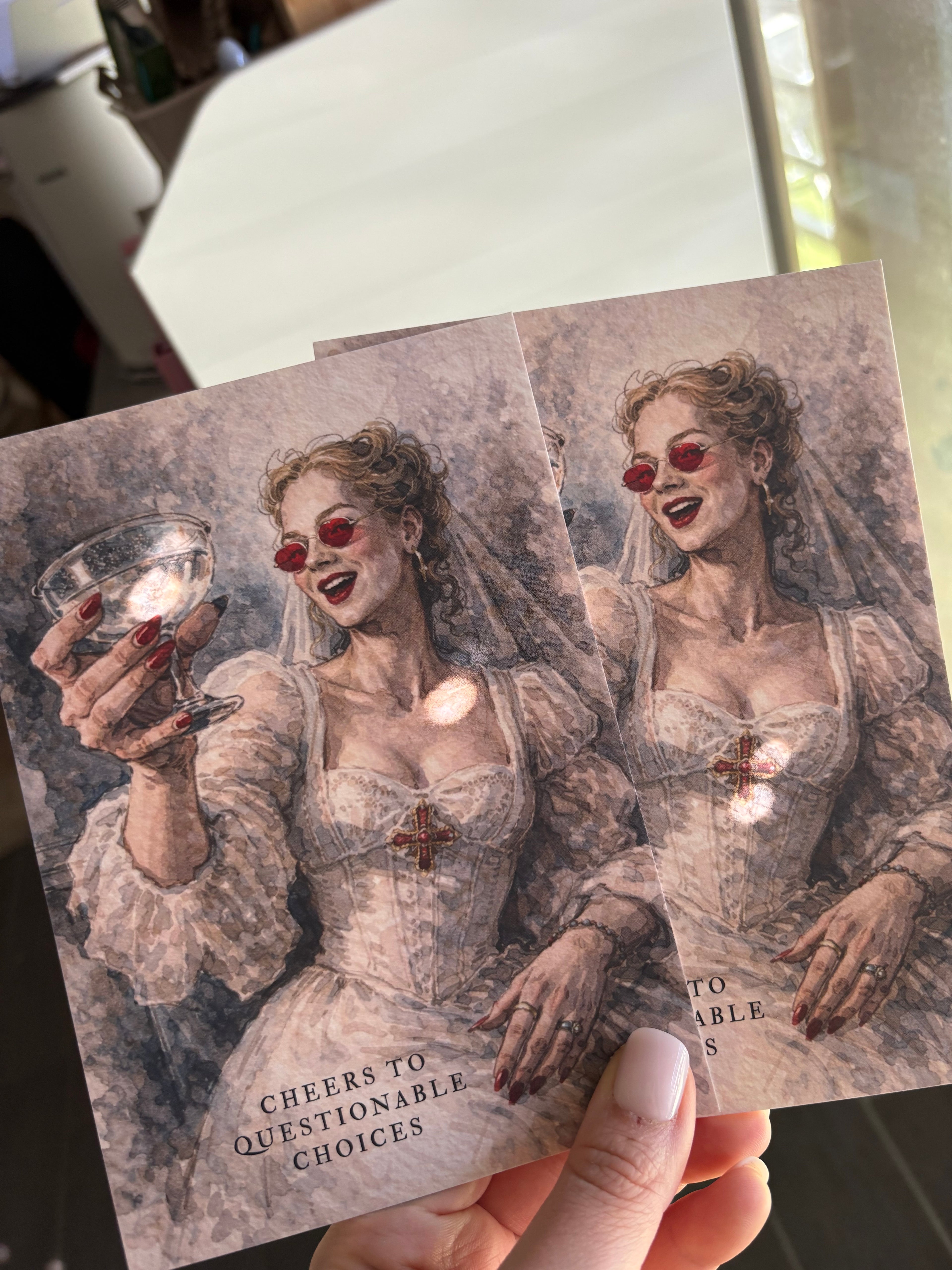 Cheers to Questionable Choices - Postcard