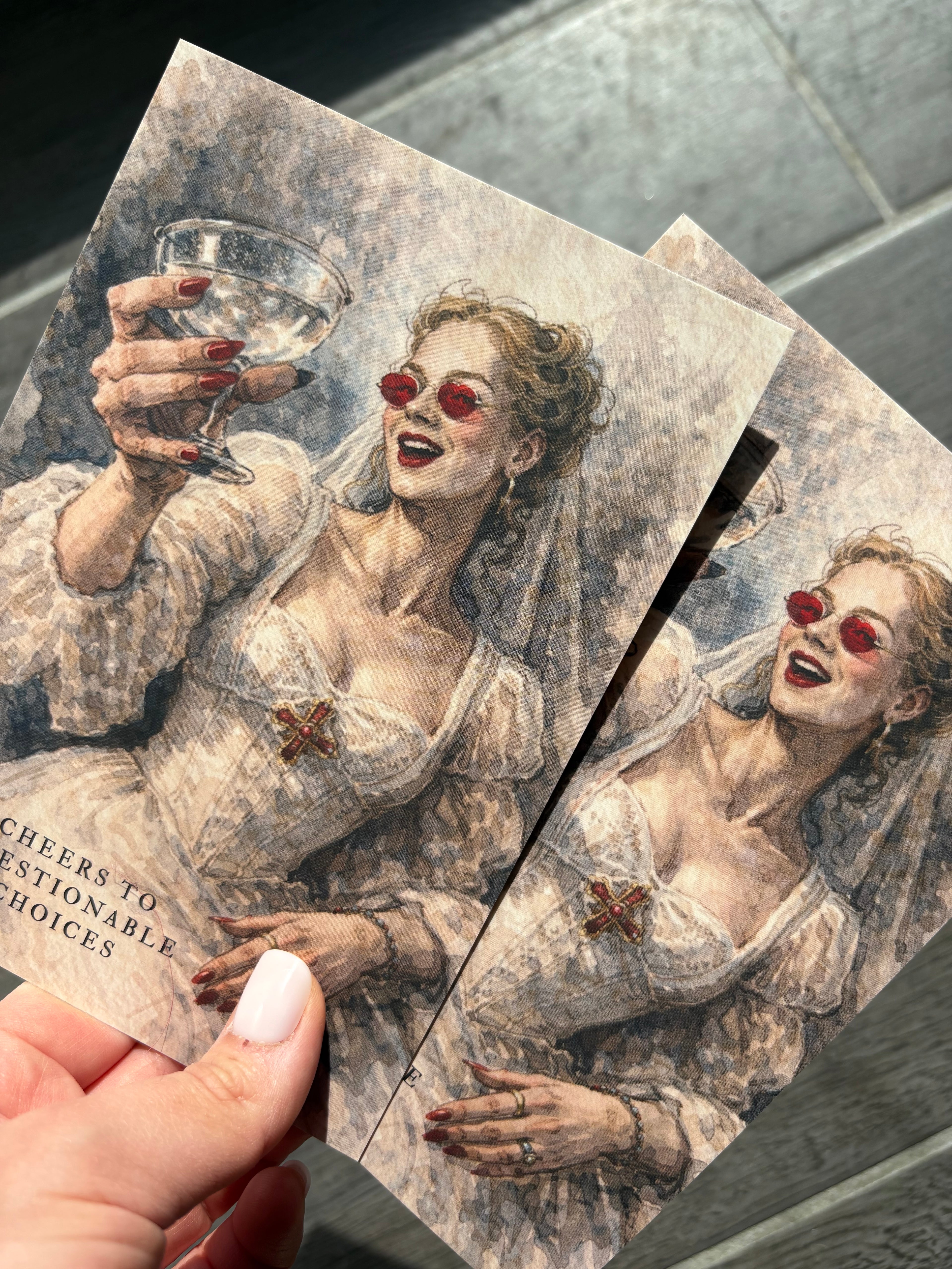 Cheers to Questionable Choices - Postcard
