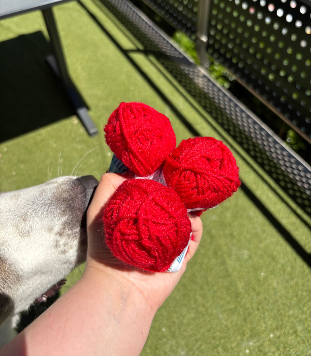 Red Yarn – 25g Skein (100% Acrylic)