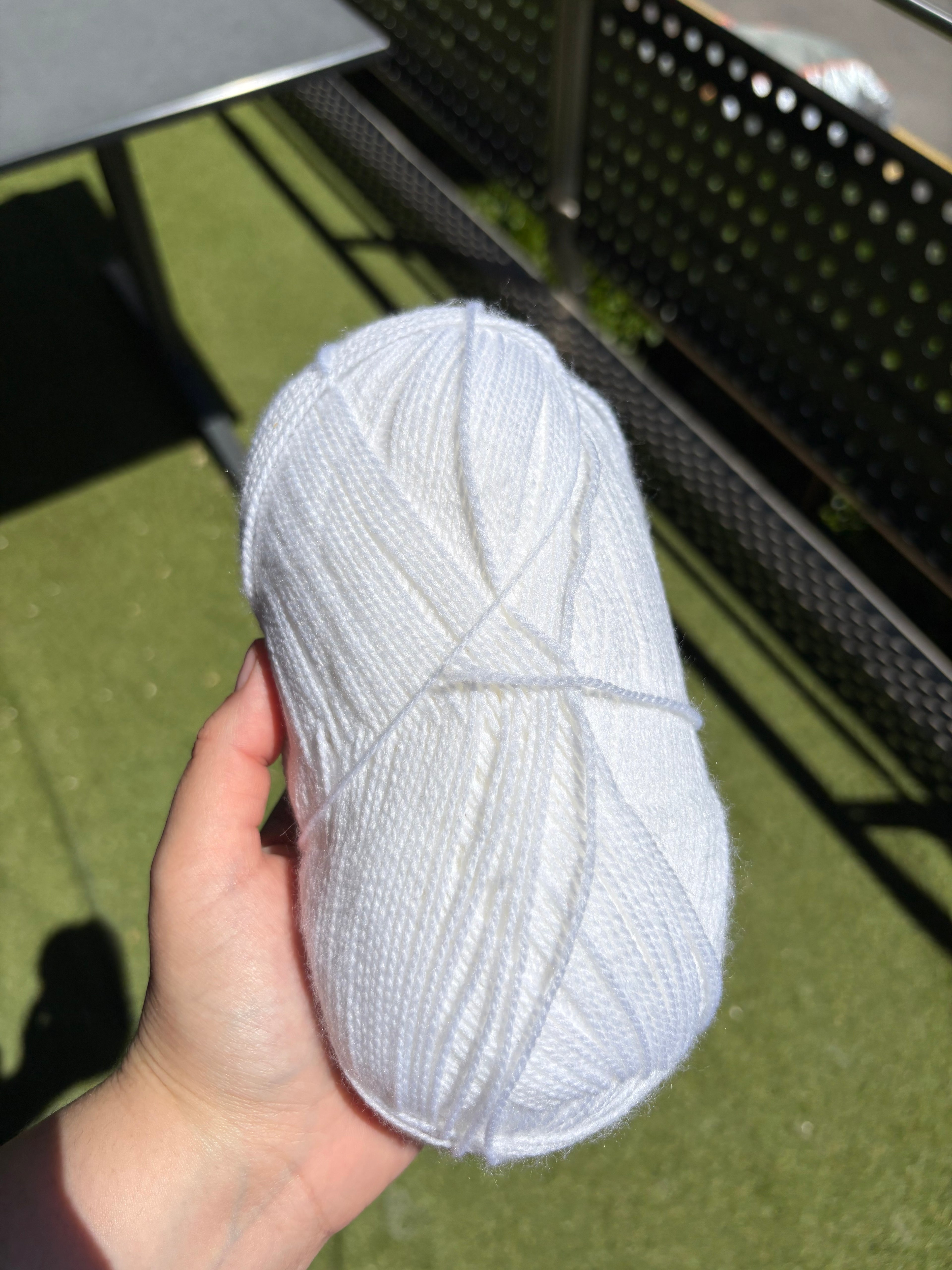 White Yarn – 100g Skein (100% Acrylic)