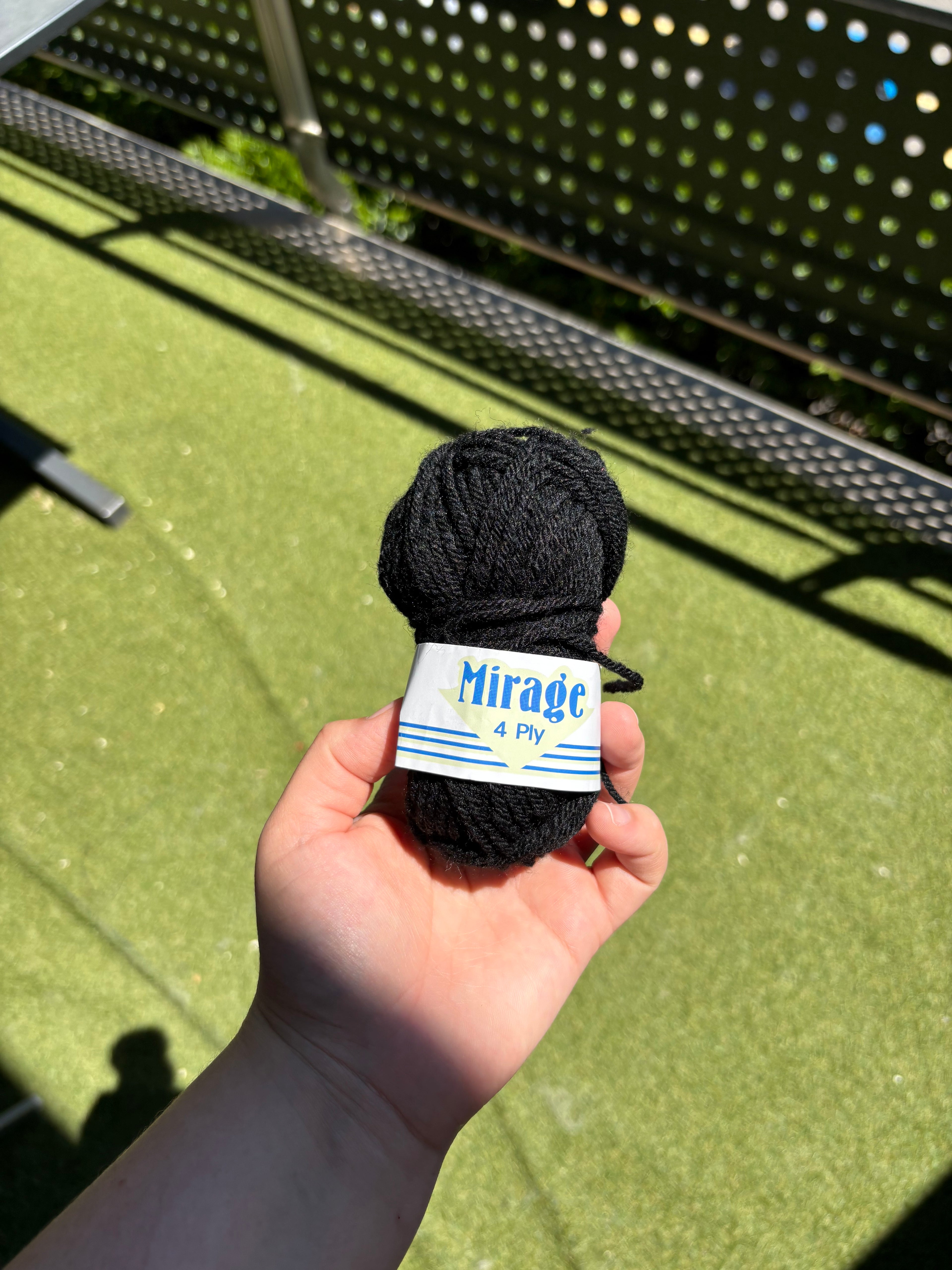 Black Yarn – 25g Skein (100% Acrylic)