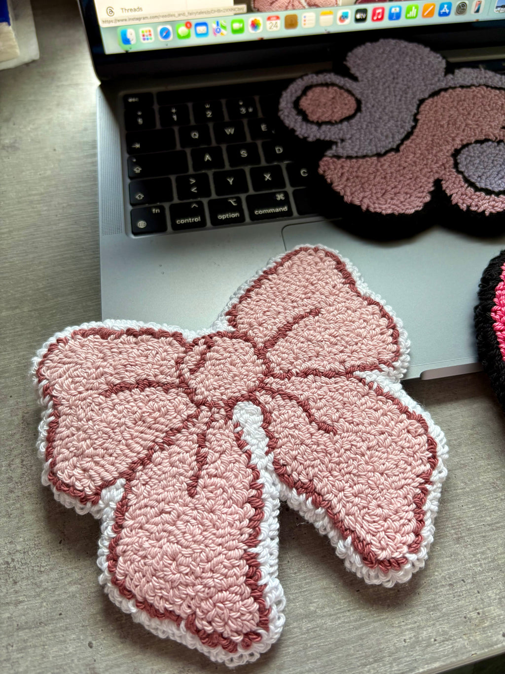 Punch Needle Bow Rug