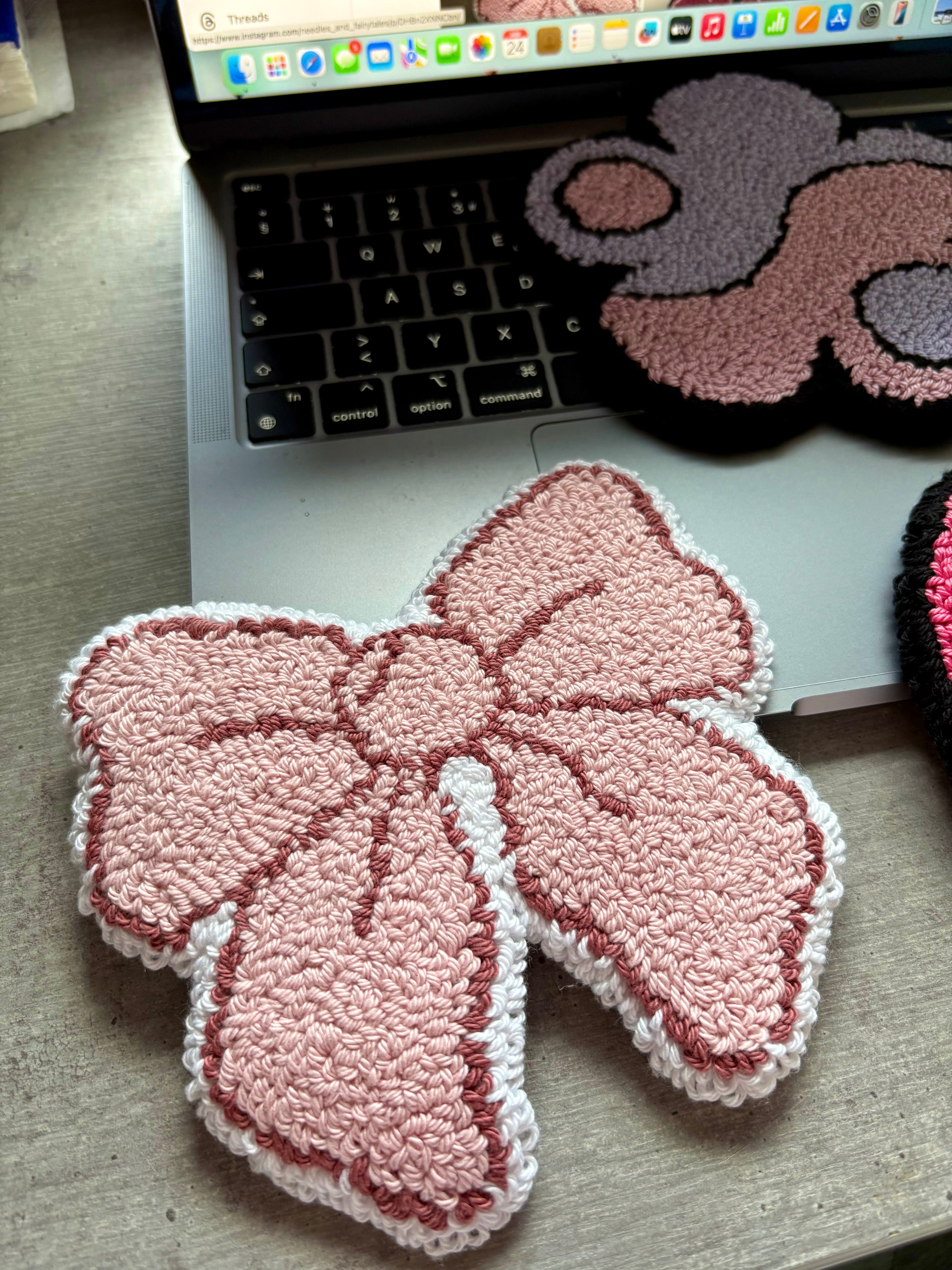 Punch Needle Bow Rug