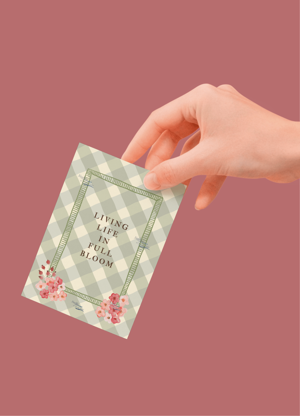Living Life in Full Bloom - Postcard