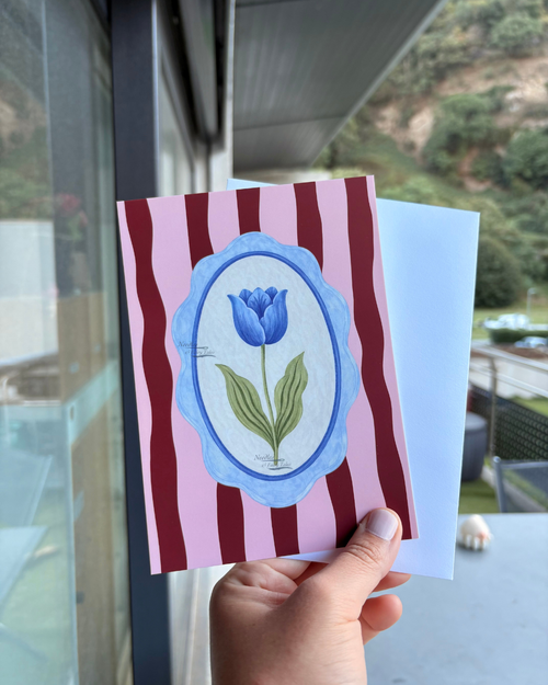 Blue Tulip - Postcard