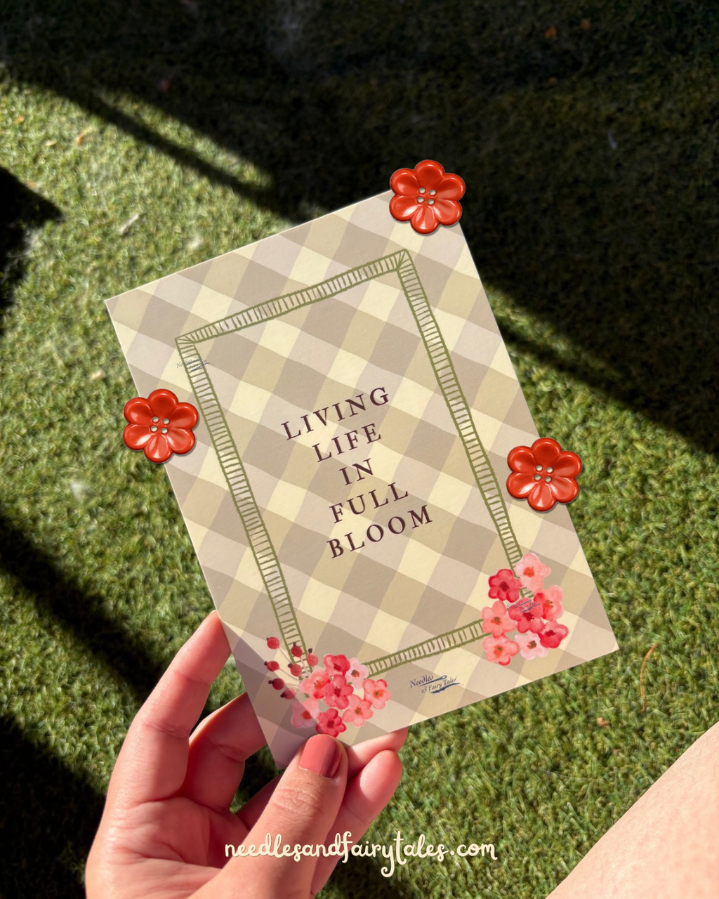 Living Life in Full Bloom - Postcard